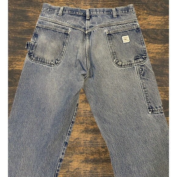 Vintage Pointer Jeans Mens 36x34 Work Heavy Cotton Denim Blue Made in USA - Picture 14 of 16